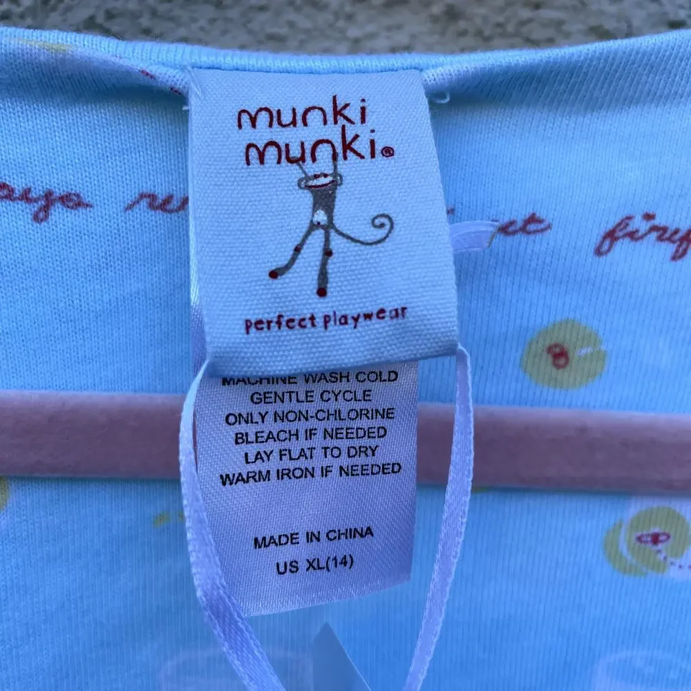 NEW Munki Munki Heather Ross Fireflies Dress Nightgown Youth XL (14)